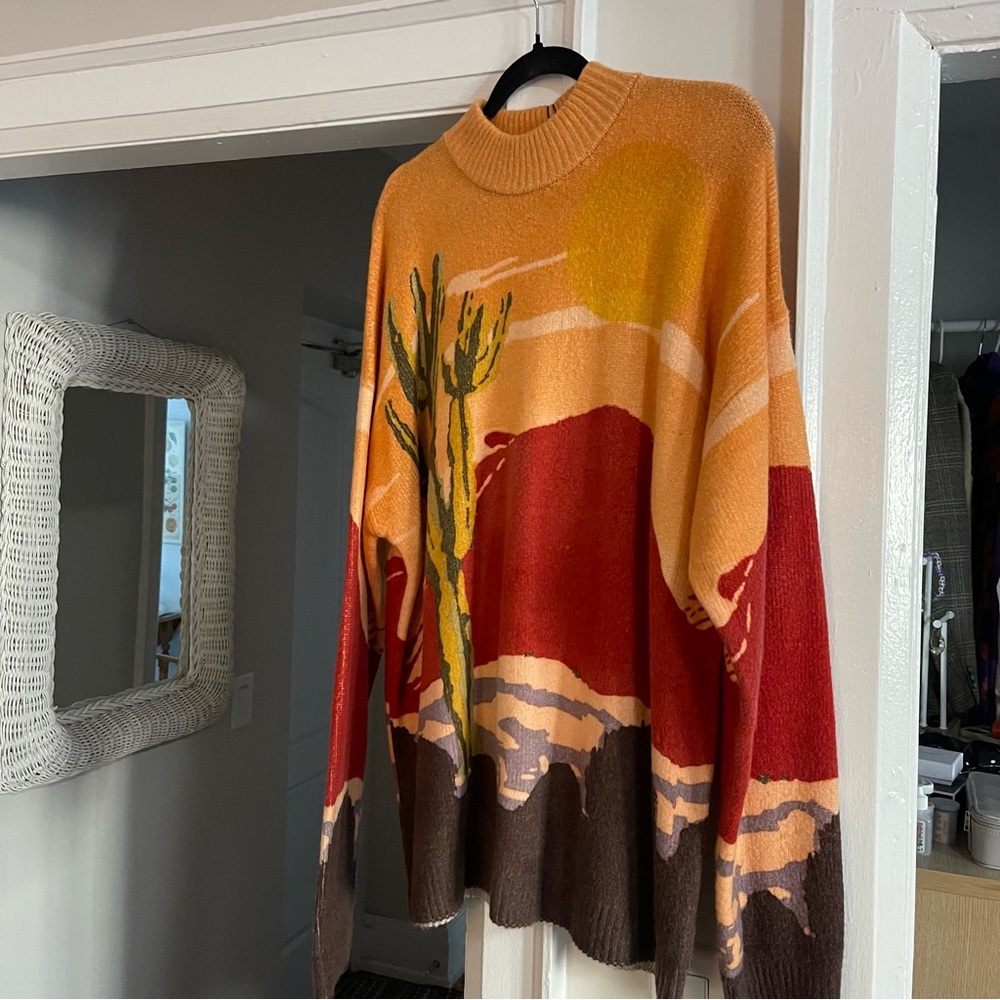 Brand New DESIGUAL Mock Turtleneck oversized sweater